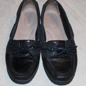 Women's Sperry Shoes Black Leather Size 8.5